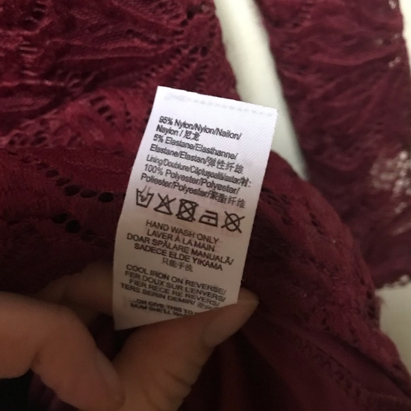 Missguided burgundy v neck plunge long sleeve - Picture 6 of 6